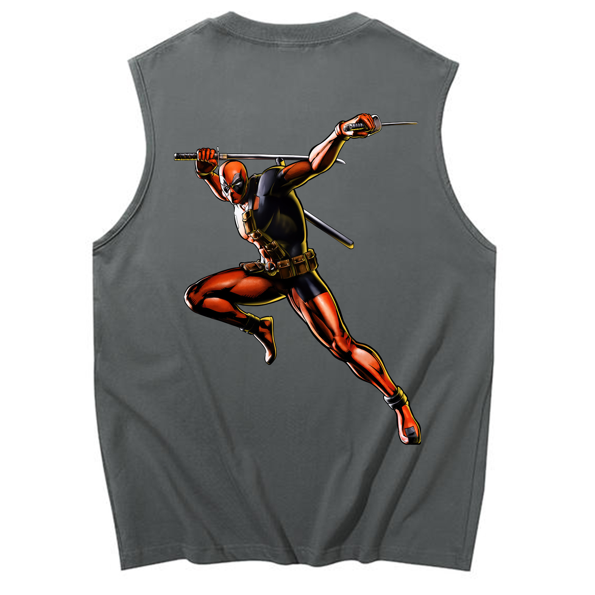 （画像用） Deadpool デッドプール コットン100％タンクトップ（背面プリント）